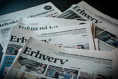 ErhvervPlus aviser med overskrifter banner